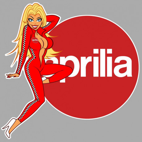 APRILIA right Pin Up  laminated decal