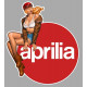 APRILIA Pin Up Vintage gauche  Sticker  vinyle laminé