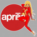 APRILIA left  Pin Up  laminated decal