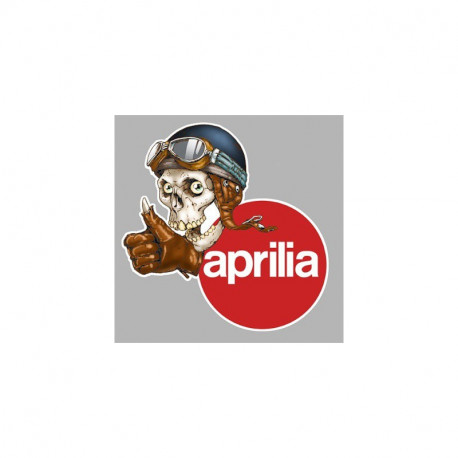 APRILIA Skull-Head  gauche Sticker  vinyle laminé