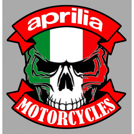 APRILIA Skull- Head Sticker  vinyle laminé