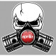 APRILIA Skull- Pistons Sticker  vinyle laminé