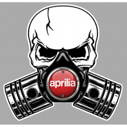 APRILIA Skull- Pistons Sticker  vinyle laminé