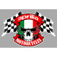 APRILIA Skull Flags  laminated decal