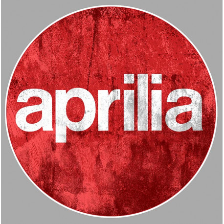 APRILIA " dessiné vieilli " Sticker  vinyle laminé