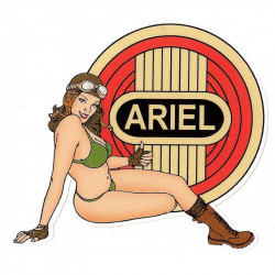 ARIEL right Pin Up laminated decal