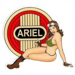 ARIEL left Pin Up laminated decal
