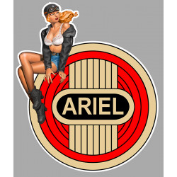 ARIEL Pin Up Vintage gauche Sticker  vinyle laminé