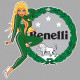 BENELLI Pin Up droite Sticker  vinyle laminé