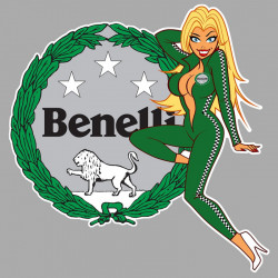 BENELLI left Pin Up laminated decal