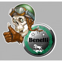 BENELLI Skull gauche Sticker  vinyle laminé