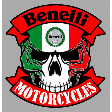 BENELLI Skull  Sticker  vinyle laminé