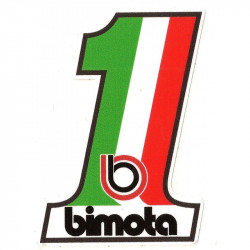 BIMOTA number one  laminated decal