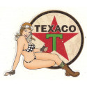 TEXACO Pin Up droite Sticker vinyle laminé