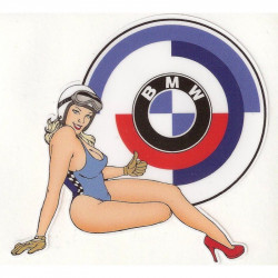 BMW  right Pin Up laminated decal