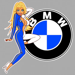 BMW Pin Up droite Sticker vinyle laminé