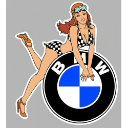 BMW right Pin Up laminated decal