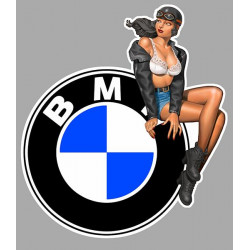 BMW right vintage Pin Up laminated decal