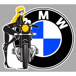 BMW left Pin Up laminated decal
