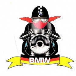 BMW left vintage Pin Up laminated decal