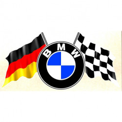BMW Flags  laminated decal