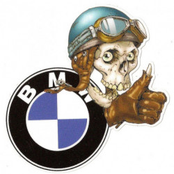 BMW Skull  left laminated decal