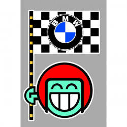 BMW Flag Sticker vinyle laminé