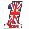BSA Number one  laminated decal