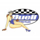 BUELL right Pin Up laminated decal