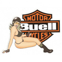 BUELL right Pin Up laminated decal