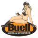 BUELL Pin Up  gauche Sticker vinyle laminé