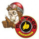 BULTACO  Skull head  gauche   Sticker vinyle laminé