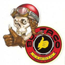 BULTACO  Skull head  gauche   Sticker vinyle laminé