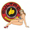 BULTACO left Pin Up  laminated decal