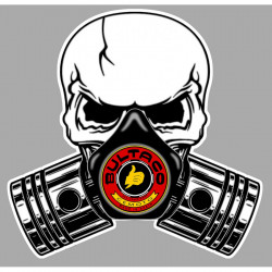 BULTACO  Pistons-Skull  Sticker vinyle laminé