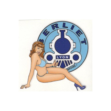 BERLIET Pin Up droite Sticker vinyle laminé