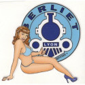 BERLIET Pin Up droite Sticker vinyle laminé