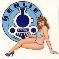 BERLIET left Pin Up  Laminated decal