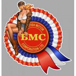 BMC Vintage Pin Up left Sticker laminated decal