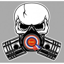 BMC Pistons-Skull Sticker laminated decal