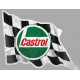CASTROL Flag gauche  Vieilli  Sticker vinyle laminé