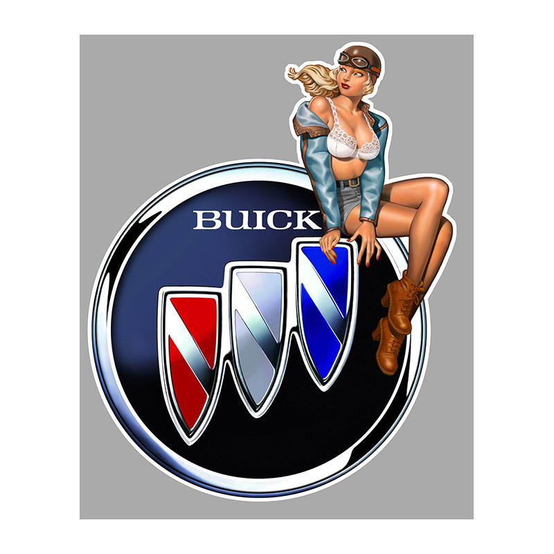 BUICK right Vintage Pin Up laminated decal