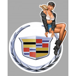 CADILLAC  right Vintage Pin Up laminated decal