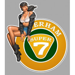 CATERHAM super 7 Pin Up gauche  Sticker vinyle laminé