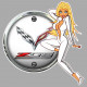 CHEVROLET Corvette Z06 Supercharger  Pin Up gauche  Sticker vinyle laminé