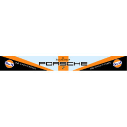 PORSCHE-GULF Helmet Visor Sunstrip  laminated decal