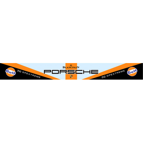 PORSCHE-GULF Helmet Visor Sunstrip  laminated decal