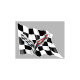 CHEVROLET Corvette left  Flag  laminated decal