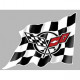 CHEVROLET Corvette Flag droit Sticker vinyle laminé