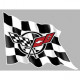 CHEVROLET Corvette Flag gauche Sticker vinyle laminé